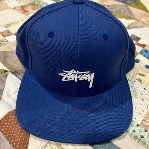 Stussy Royal Blue Cap with White Logo
